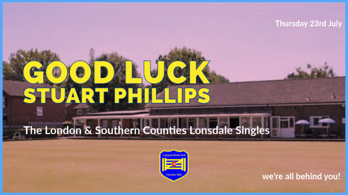 Good Luck Stuart Phillips in the Lonsdale Singles